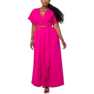 Women's Plus Size Two Piece Maxi Dress Set Polyester Spandex Casual Summer